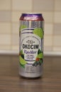 Okocim Radler fruit beer Royalty Free Stock Photo