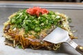 okonomiyaki japanese pizza Royalty Free Stock Photo
