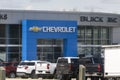 A Chevrolet car dealership entrance