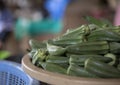 Okra in basket from Ghana Market