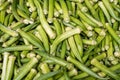 Okra for sale at the famous and grandiose SÃÂ£o Joaquim fair Royalty Free Stock Photo