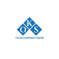 OKS letter logo design on WHITE background. OKS creative initials letter logo concept. OKS letter design Royalty Free Stock Photo