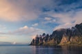 Okshornan, Bull Horns range in Senja, Norway Royalty Free Stock Photo