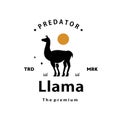 ilama logo vector outline silhouette art icon