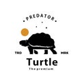 turtle logo vector silhouette art icon