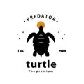 turtle logo vector silhouette art icon