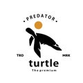 turtle logo vector silhouette