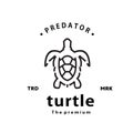 vintage retro hipster turtle logo