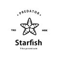starfish logo vector outline monoline art icon Royalty Free Stock Photo
