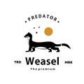 weasel logo vector outline silhouette art icon