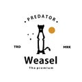 weasel logo vector outline silhouette art icon