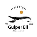 gulper ell logo vector outline silhouette art icon Royalty Free Stock Photo