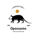 opossums logo vector outline silhouette art icon