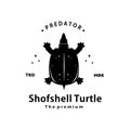 shofshell turtle logo vector outline silhouette art icon