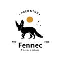 fennec logo vector outline silhouette art icon