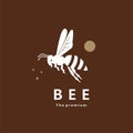 animal bee natural logo vector icon silhouette Royalty Free Stock Photo