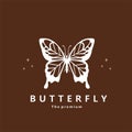 animal butterfly natural logo vector icon silhouette