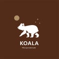 animal koala natural logo vector icon silhouette Royalty Free Stock Photo