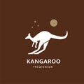 animal kangaroo natural logo vector icon silhouette Royalty Free Stock Photo