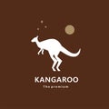 animal kangaroo natural logo vector icon silhouette Royalty Free Stock Photo