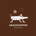 animal grasshoper natural logo vector icon silhouette