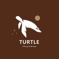 animal turtle natural logo vector icon silhouette