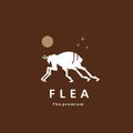animal flea natural logo vector icon silhouette Royalty Free Stock Photo