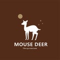 animal mouse deer natural logo vector icon silhouette