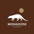 animal mongoose natural logo vector icon silhouette