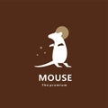 animal mouse natural logo vector icon silhouette