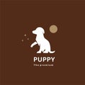 animal puppy natural logo vector icon silhouette