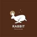animal rabbit natural logo vector icon silhouette