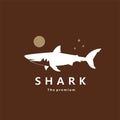 animal shark natural logo vector icon silhouette Royalty Free Stock Photo