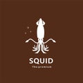 animal squid natural logo vector icon silhouette Royalty Free Stock Photo