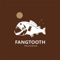 animal fangtooth natural logo vector icon silhouette Royalty Free Stock Photo