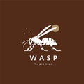 animal wasp natural logo vector icon silhouette