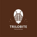 animal trilobite natural logo vector icon silhouette Royalty Free Stock Photo