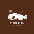 animal blob fish natural logo vector icon silhouette Royalty Free Stock Photo