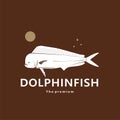 animal dolphinfish natural logo vector icon silhouette