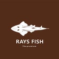 animal rays fish natural logo vector icon silhouette