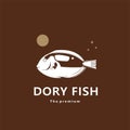animal dory fish natural logo vector icon silhouette