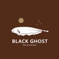 animal black ghost natural logo vector icon silhouette