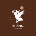 animal puffin natural logo vector icon silhouette