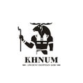 Ancient egyptian god khnum silhouette