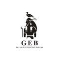 Ancient egyptian god geb silhouette