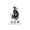 Ancient egyptian god geb silhouette Royalty Free Stock Photo
