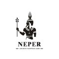 Ancient egyptian god neper silhouette