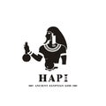 Ancient egyptian god hapi silhouette Royalty Free Stock Photo