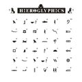 hieroglyphic alphabet, ancient egyptian script Royalty Free Stock Photo