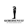 Silhouette of the Iconic ancient Egyptian god qebehsenuef Royalty Free Stock Photo